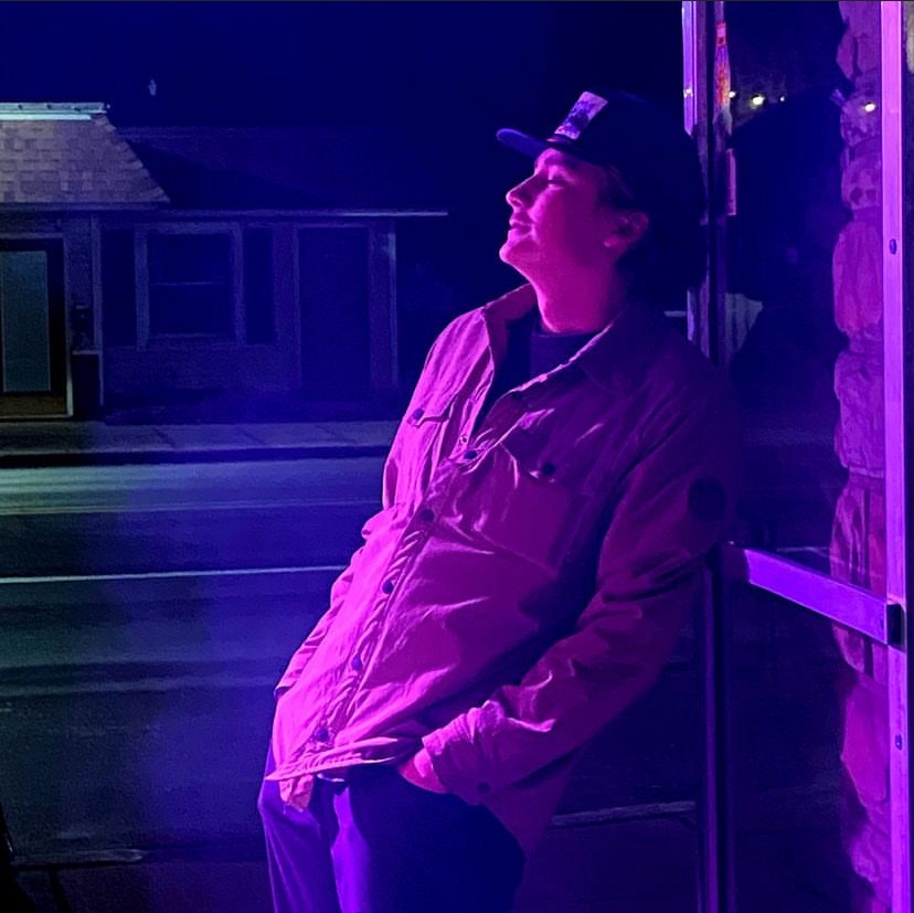Cinematic purple portrait